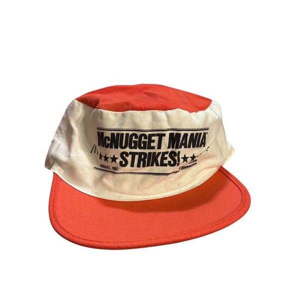 Other - Vintage McNugget Mania Strikes Cap Red White August 1983 Promotional Hat